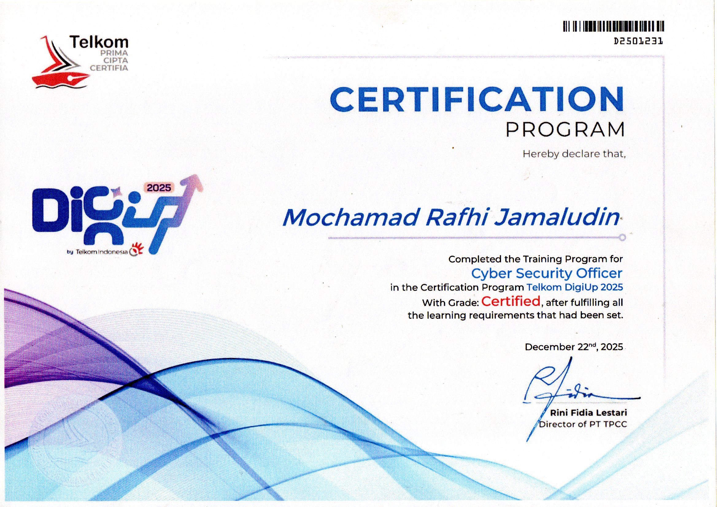 Sertifikat Juara IoT