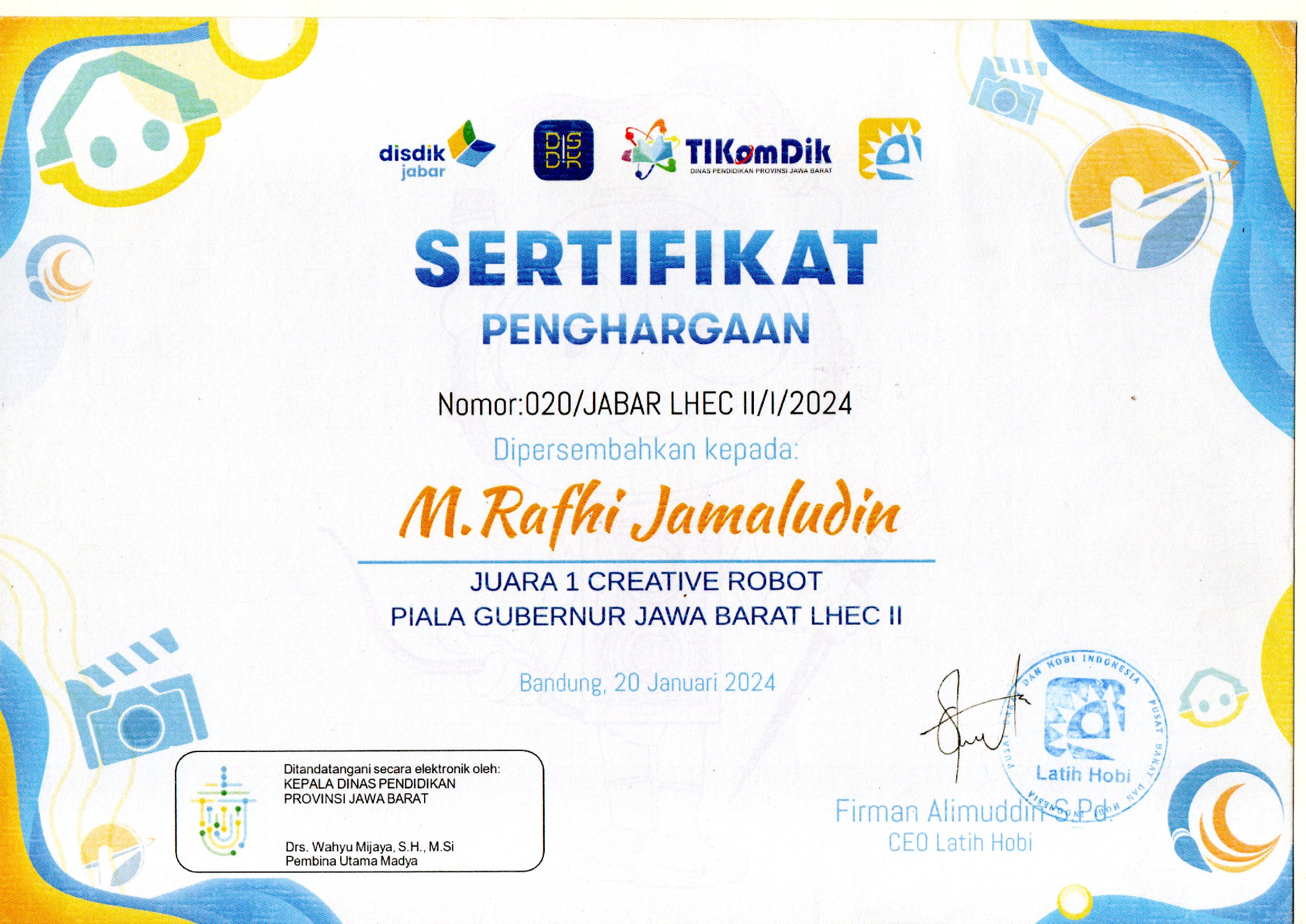 Sertifikat Juara IoT